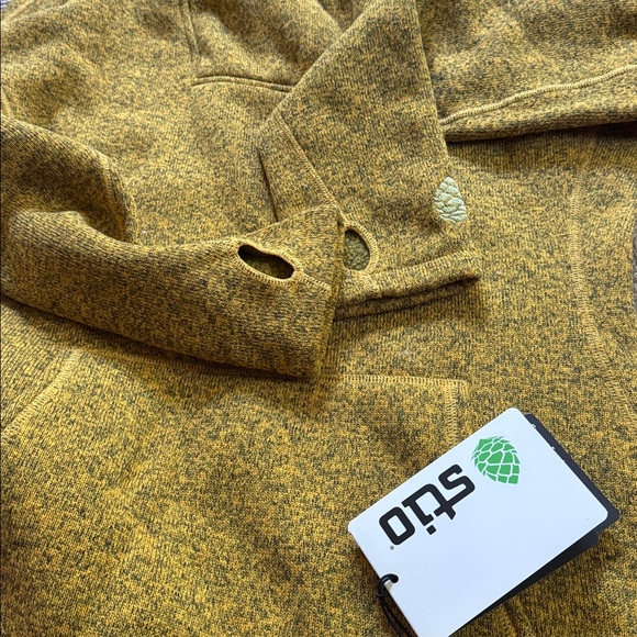Stio women’s Sweetwater fleece hoodie pullover Amber Resin mustard NEW NWT L - Picture 10 of 16